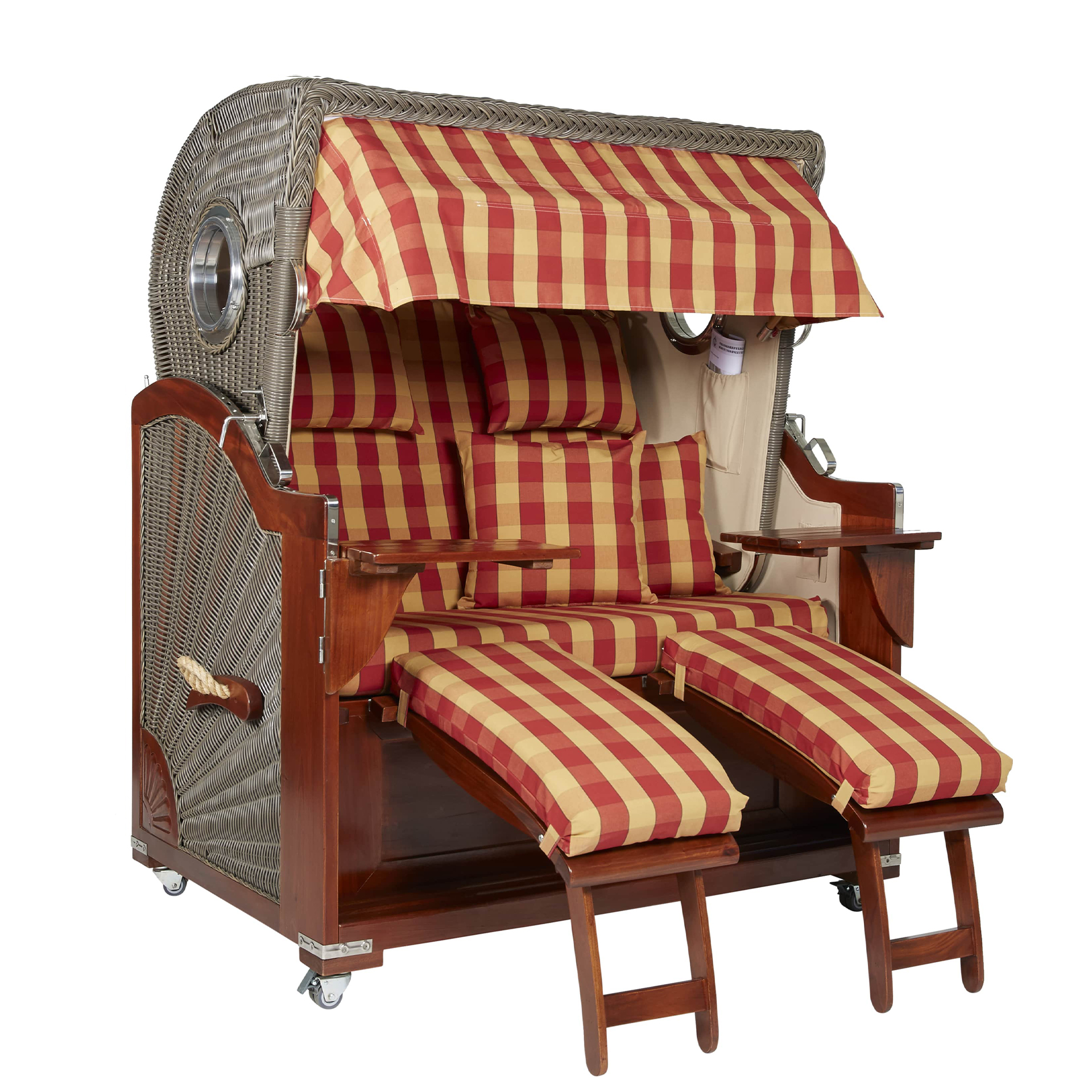 Webavita Strandkorb Romy Mahagoni Rot Webavita Strandkorb Romy Mahagoni Rot