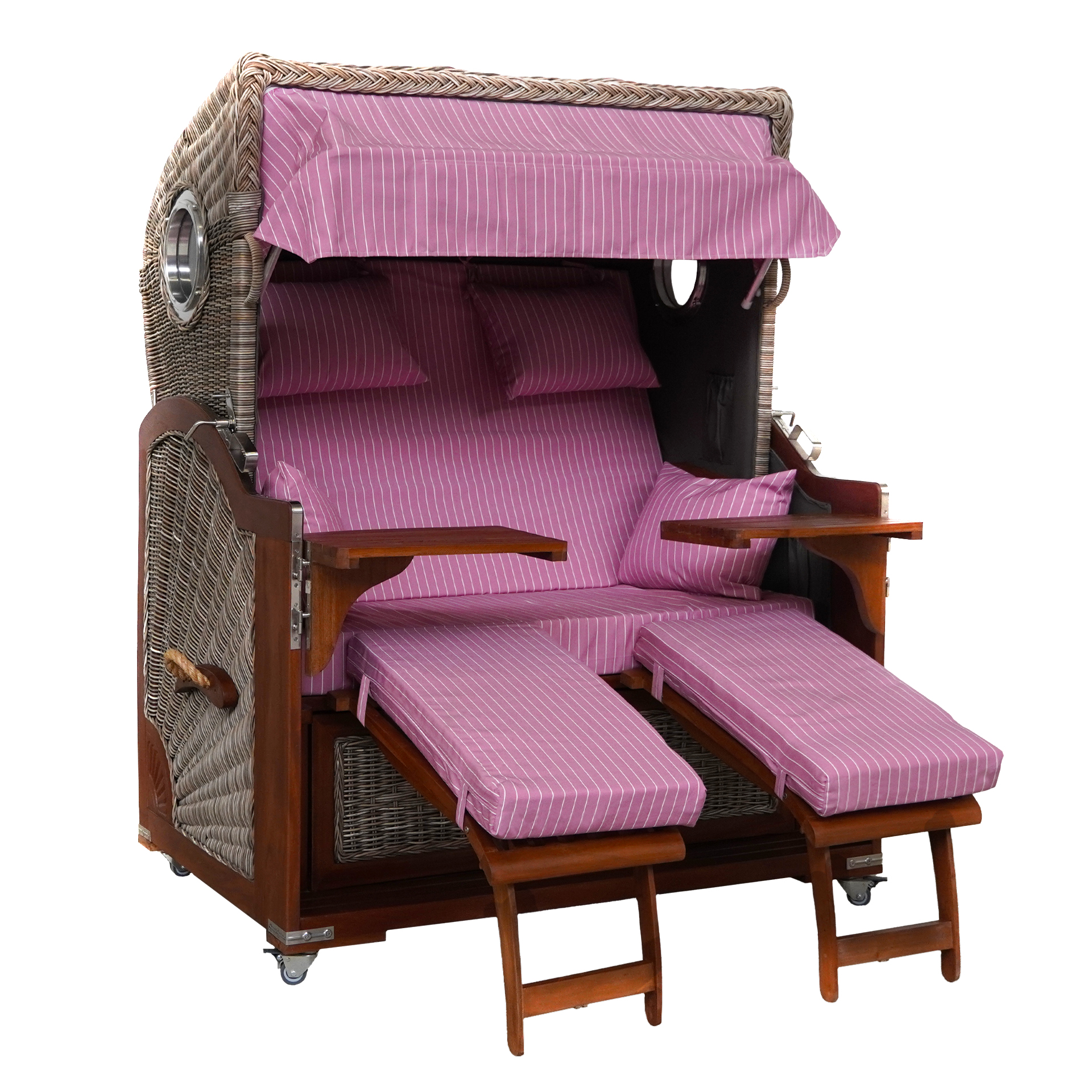 Webavita Strandkorb Bali Mahagoni Rosa