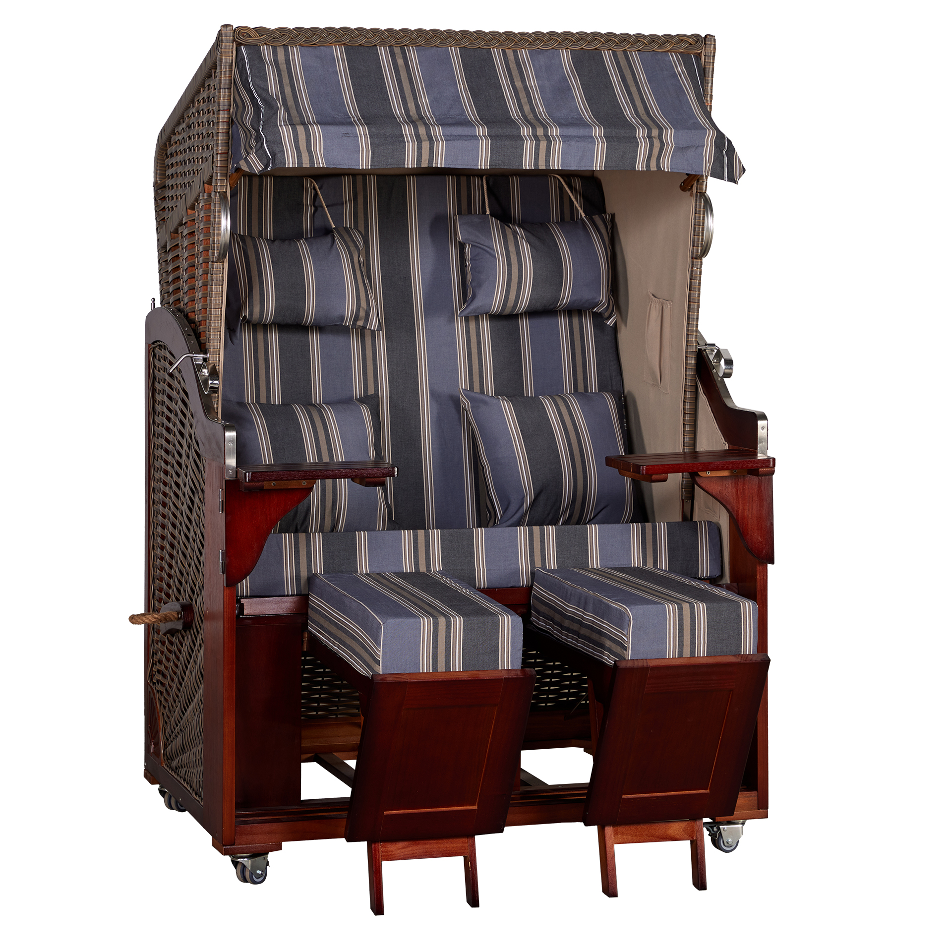 Webavita Strandkorb Karibik Pinie Blau