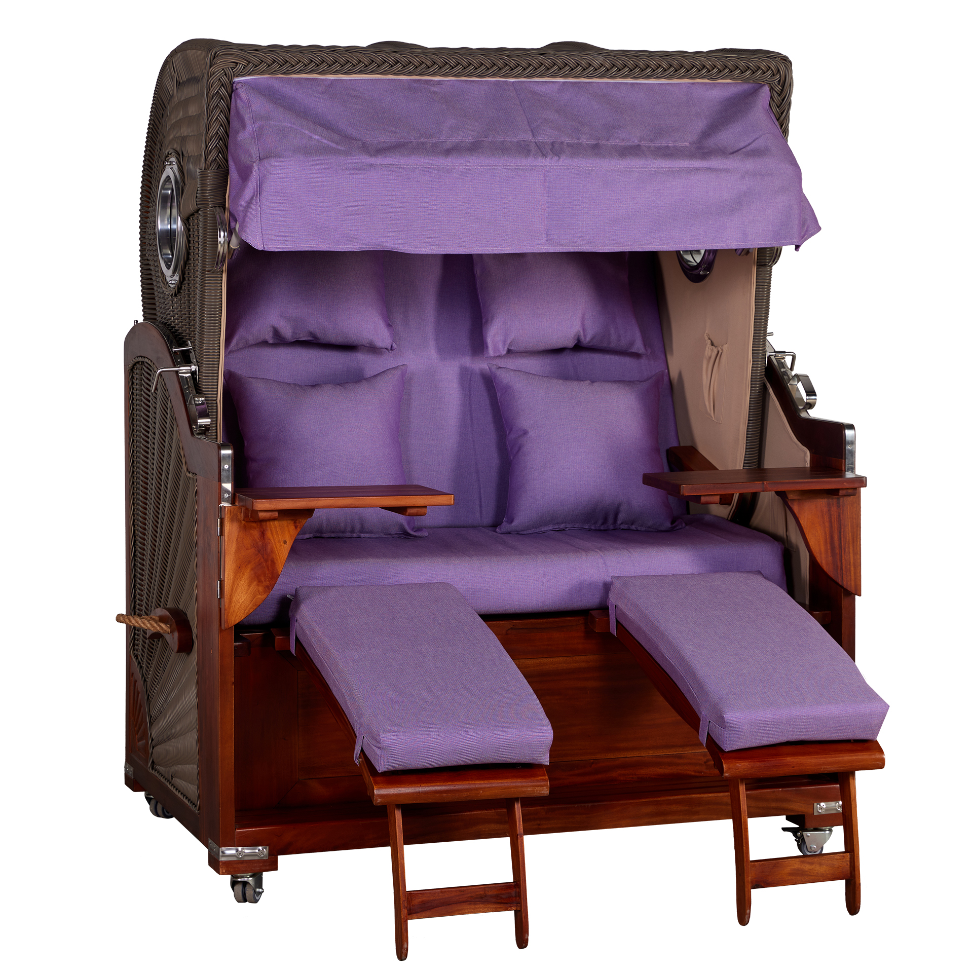 Webavita Strandkorb Romy Mahagoni Violett Webavita Strandkorb Romy Mahagoni Violett