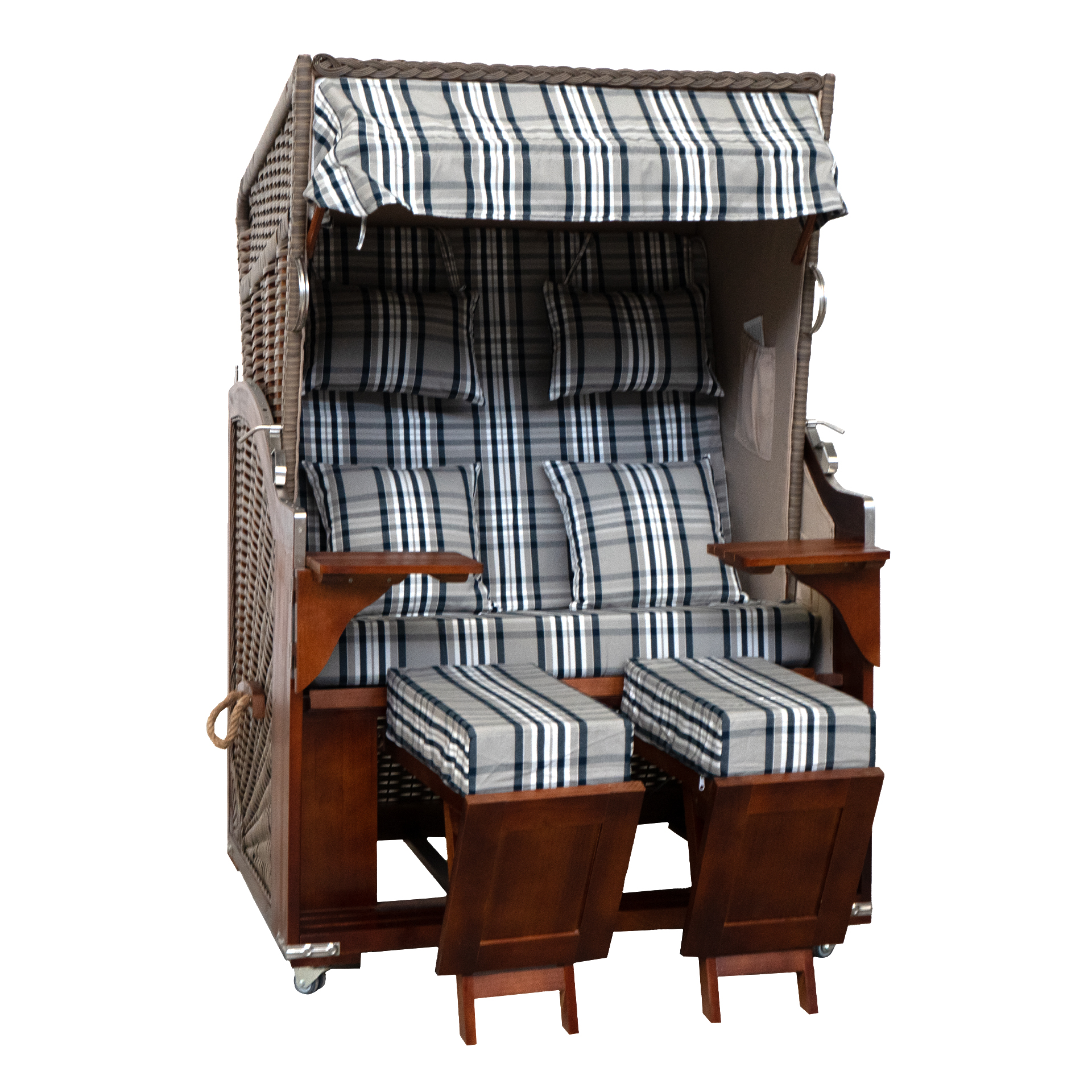 Webavita Strandkorb Karibik Pinie Grau