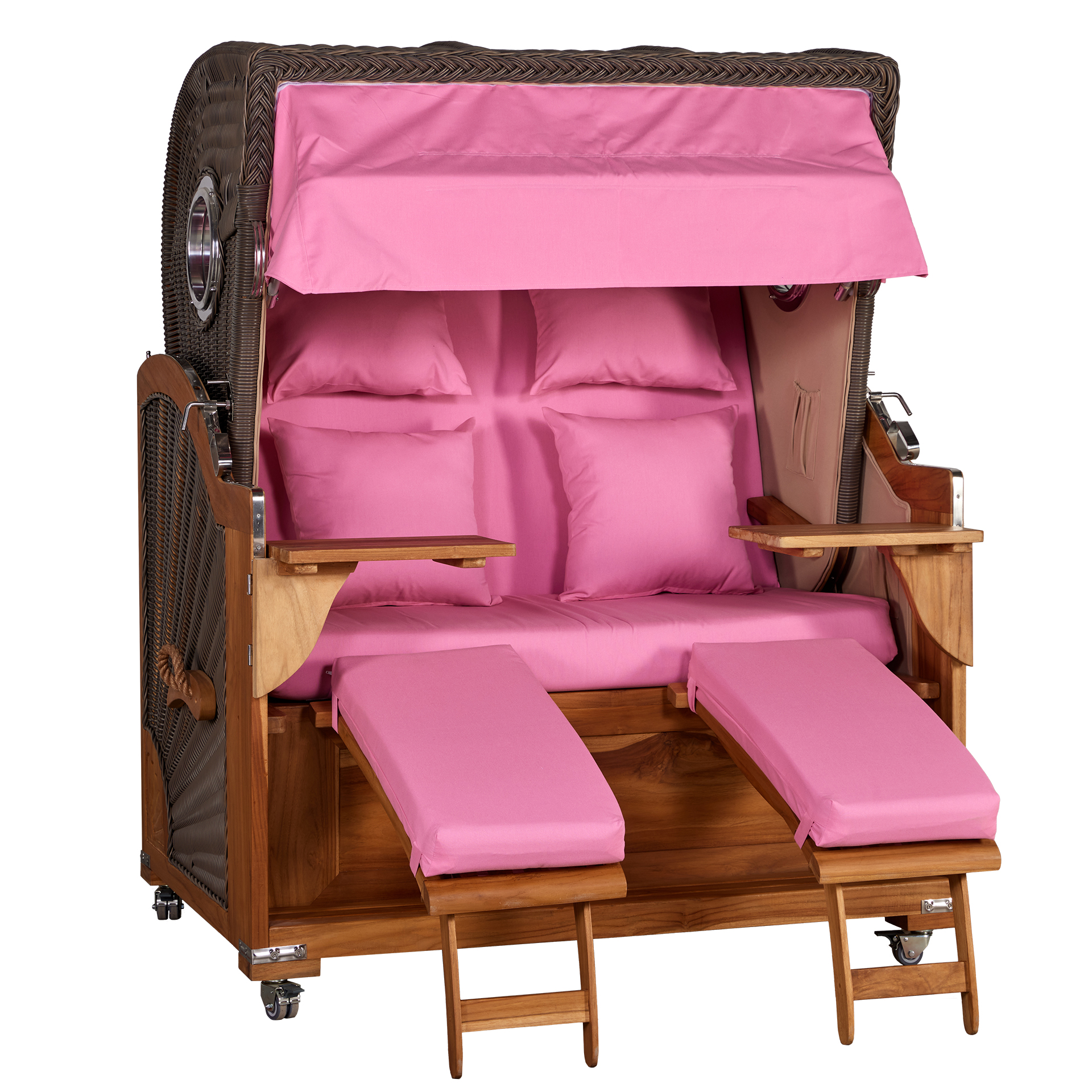 Webavita Strandkorb Audrey Teak Leuchtendes Rosa Webavita Strandkorb Audrey Teak Leuchtendes Rosa