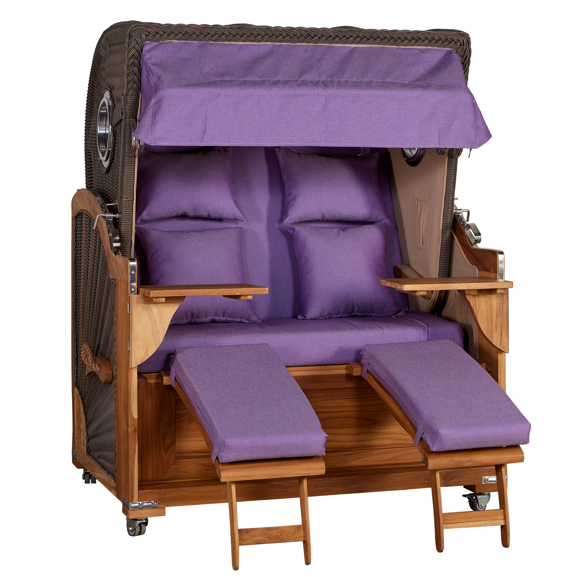 Webavita Strandkorb Audrey Teak Violett Webavita Strandkorb Audrey Teak Violett