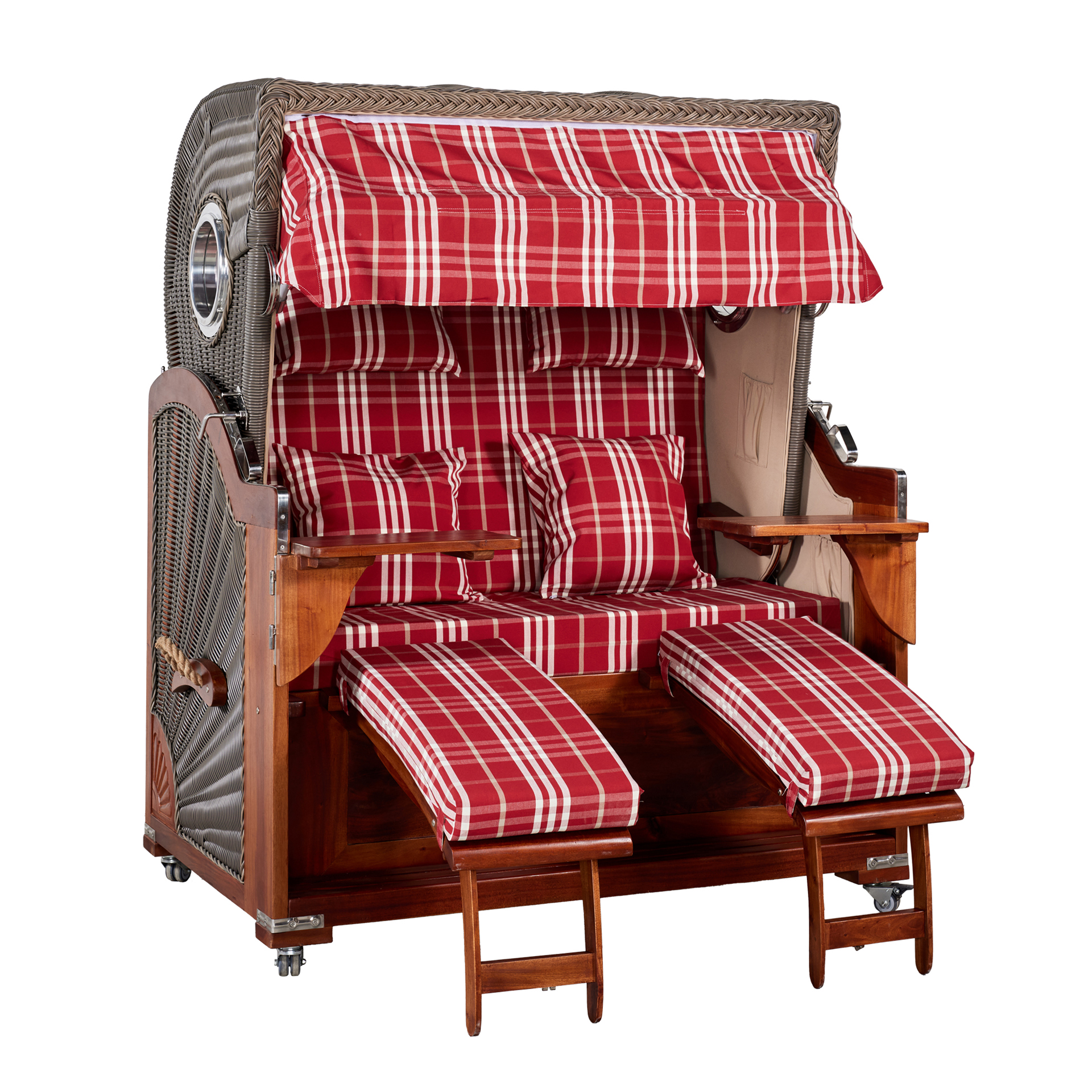 Webavita Strandkorb Romy Mahagoni Rot Webavita Strandkorb Romy Mahagoni Rot