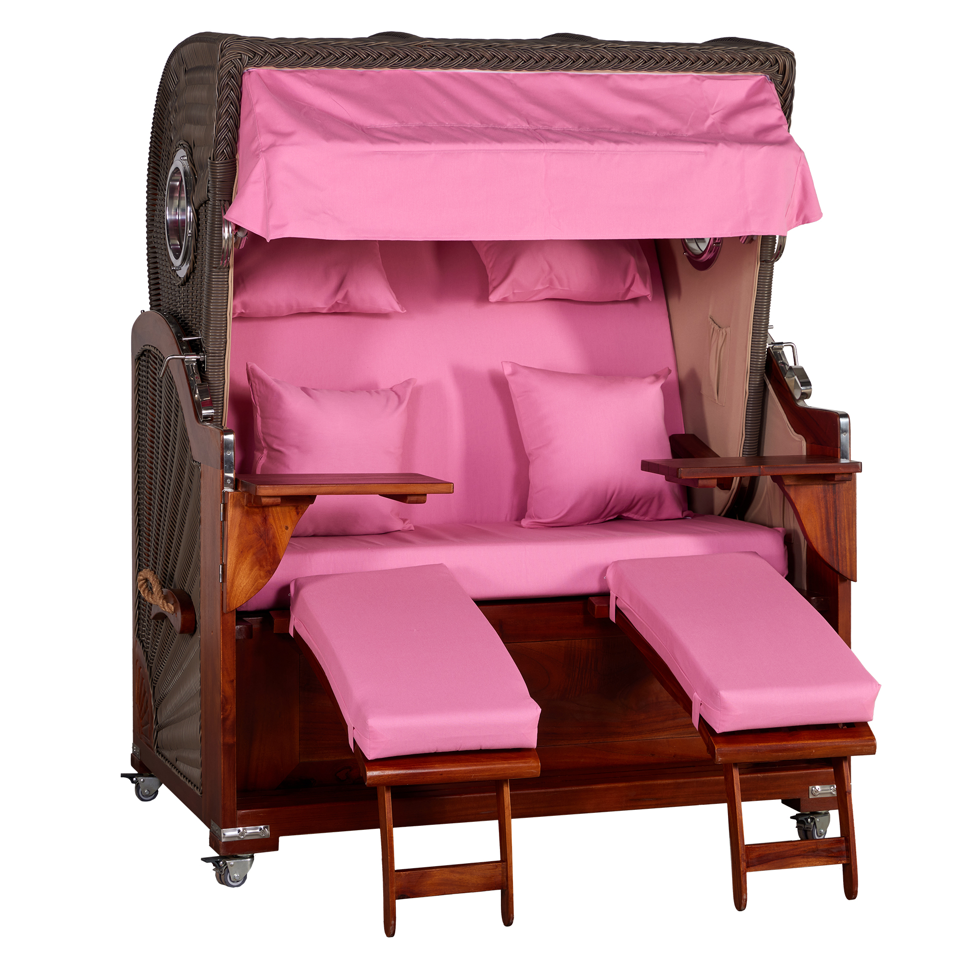 Webavita Strandkorb Romy Mahagoni Leuchtendes Rosa Webavita Strandkorb Romy Mahagoni Leuchtendes Rosa