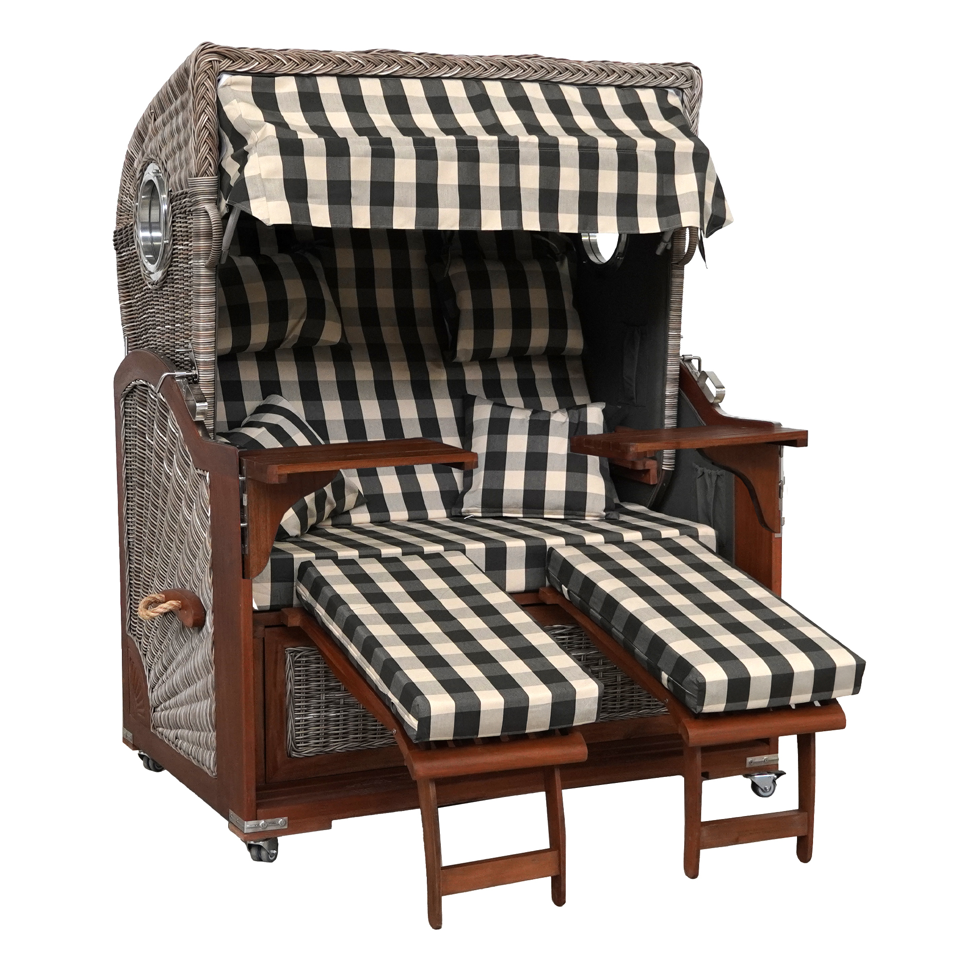 Webavita Strandkorb Bali Mahagoni Grau Webavita Strandkorb Bali Mahagoni Grau