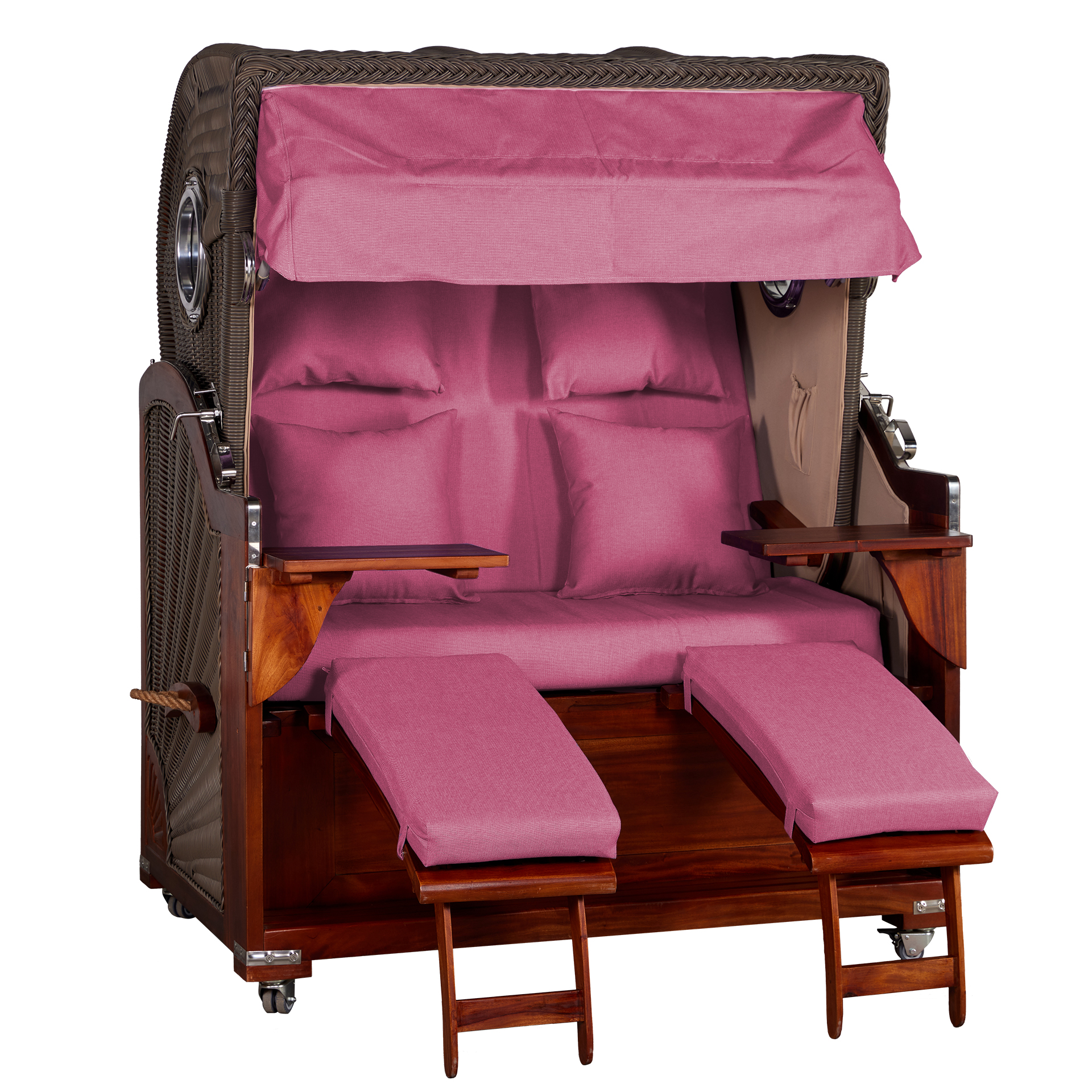 Webavita Strandkorb Romy Mahagoni Violettrot Webavita Strandkorb Romy Mahagoni Violettrot