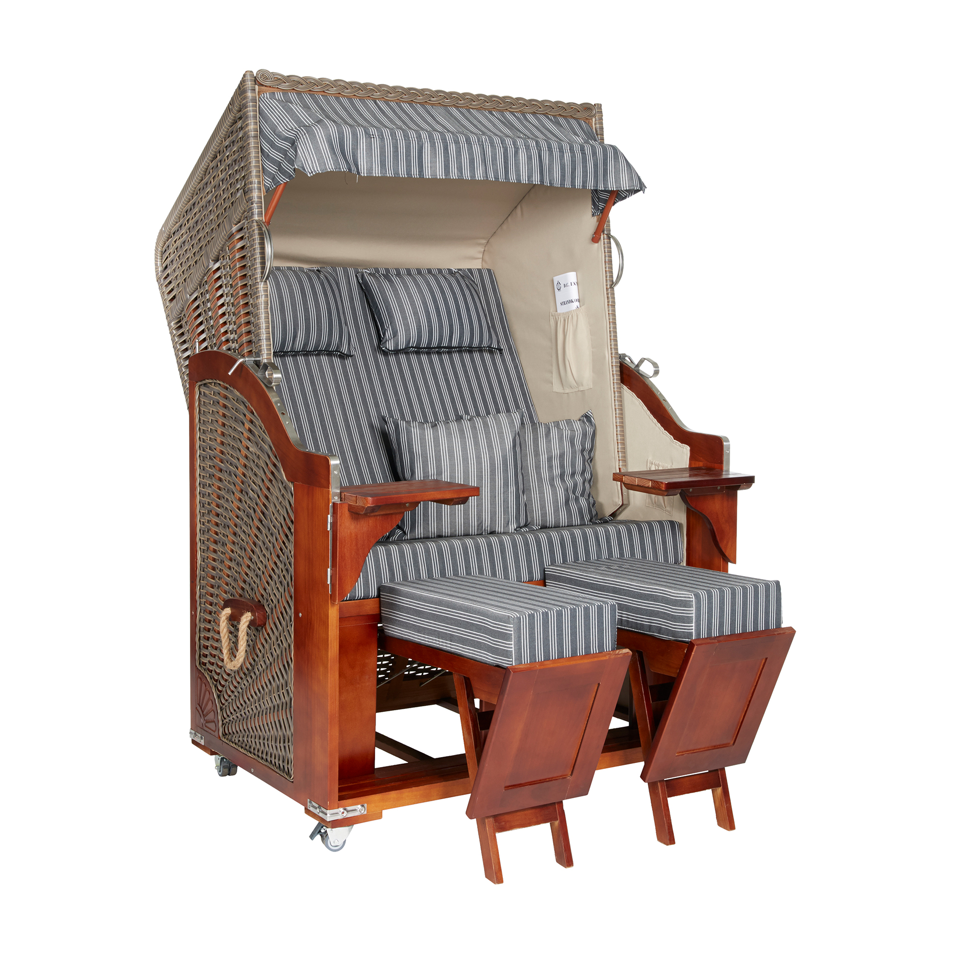 Webavita Strandkorb Karibik Pinie Grau - 100% Webavita Strandkorb Karibik Pinie Grau - 100%