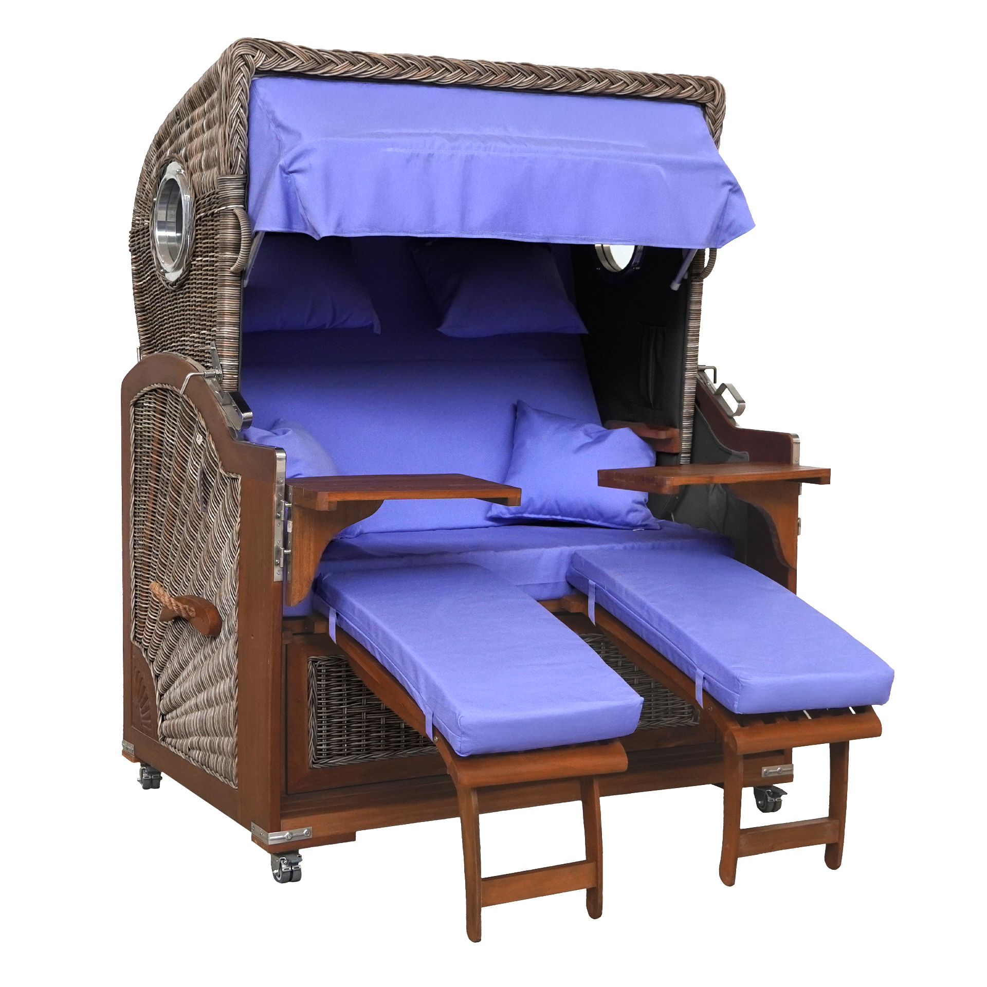 Webavita Strandkorb Bali Teak Violett