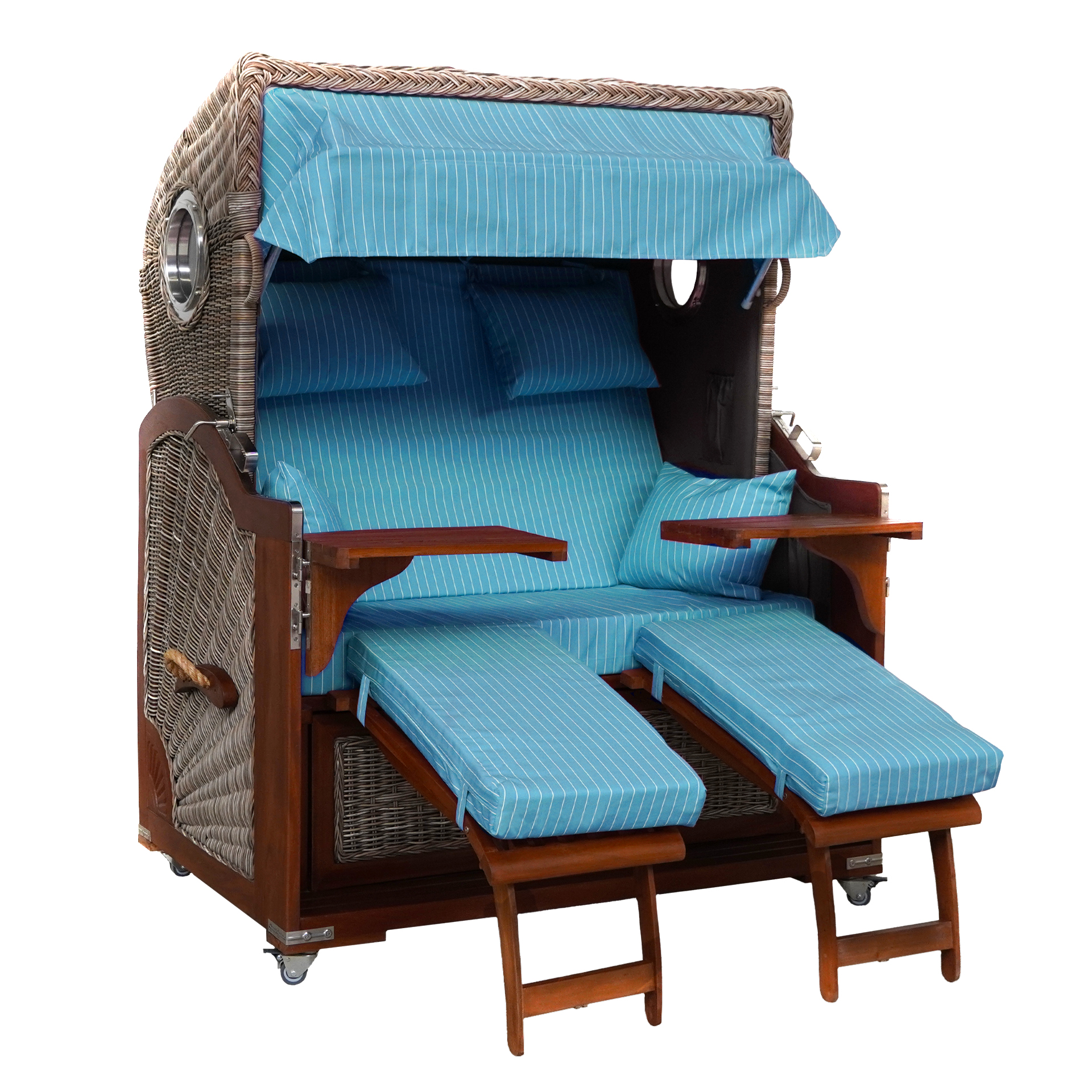 Webavita Strandkorb Bali Mahagoni Grün Webavita Strandkorb Bali Mahagoni Grün