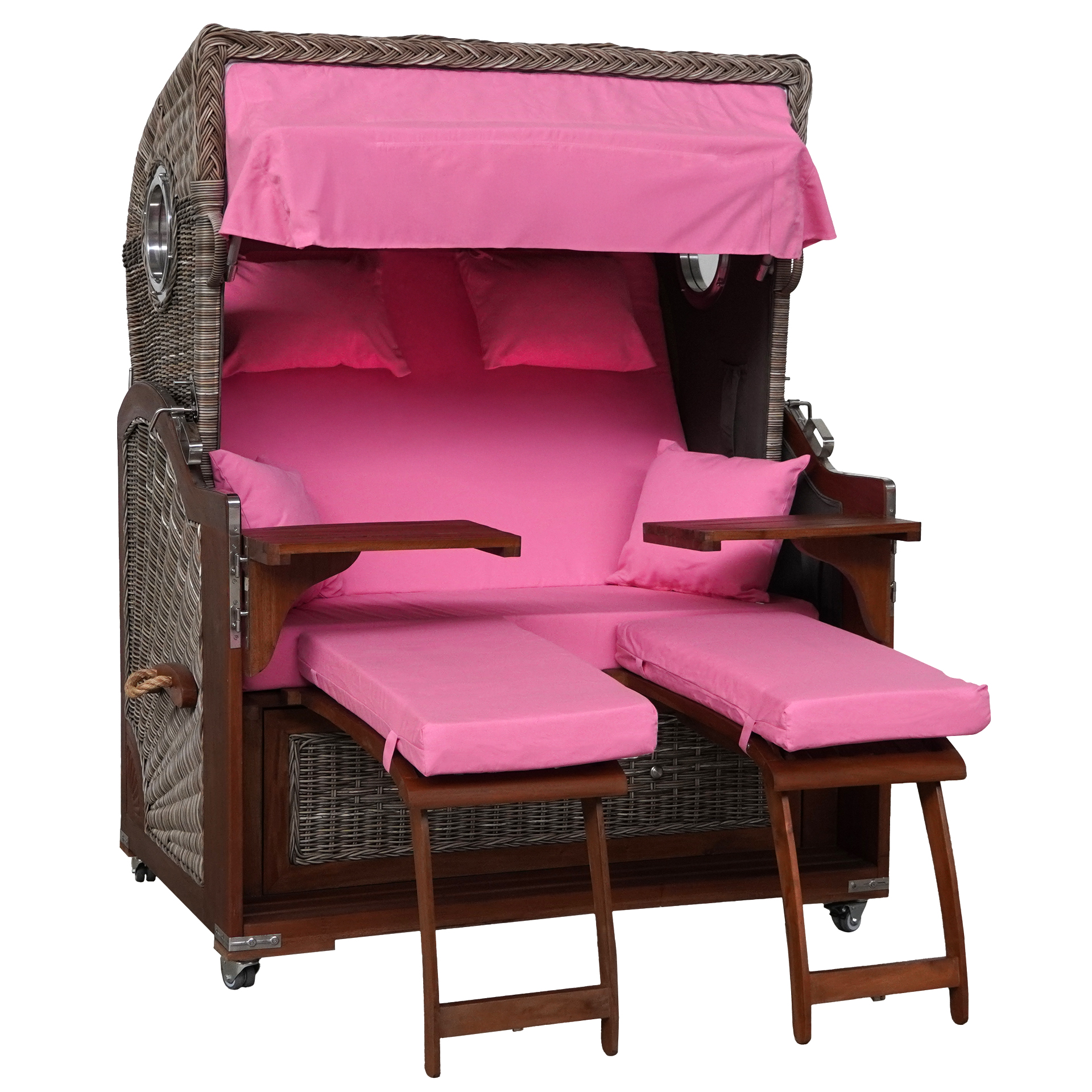 Webavita Strandkorb Bali Mahagoni Rosa