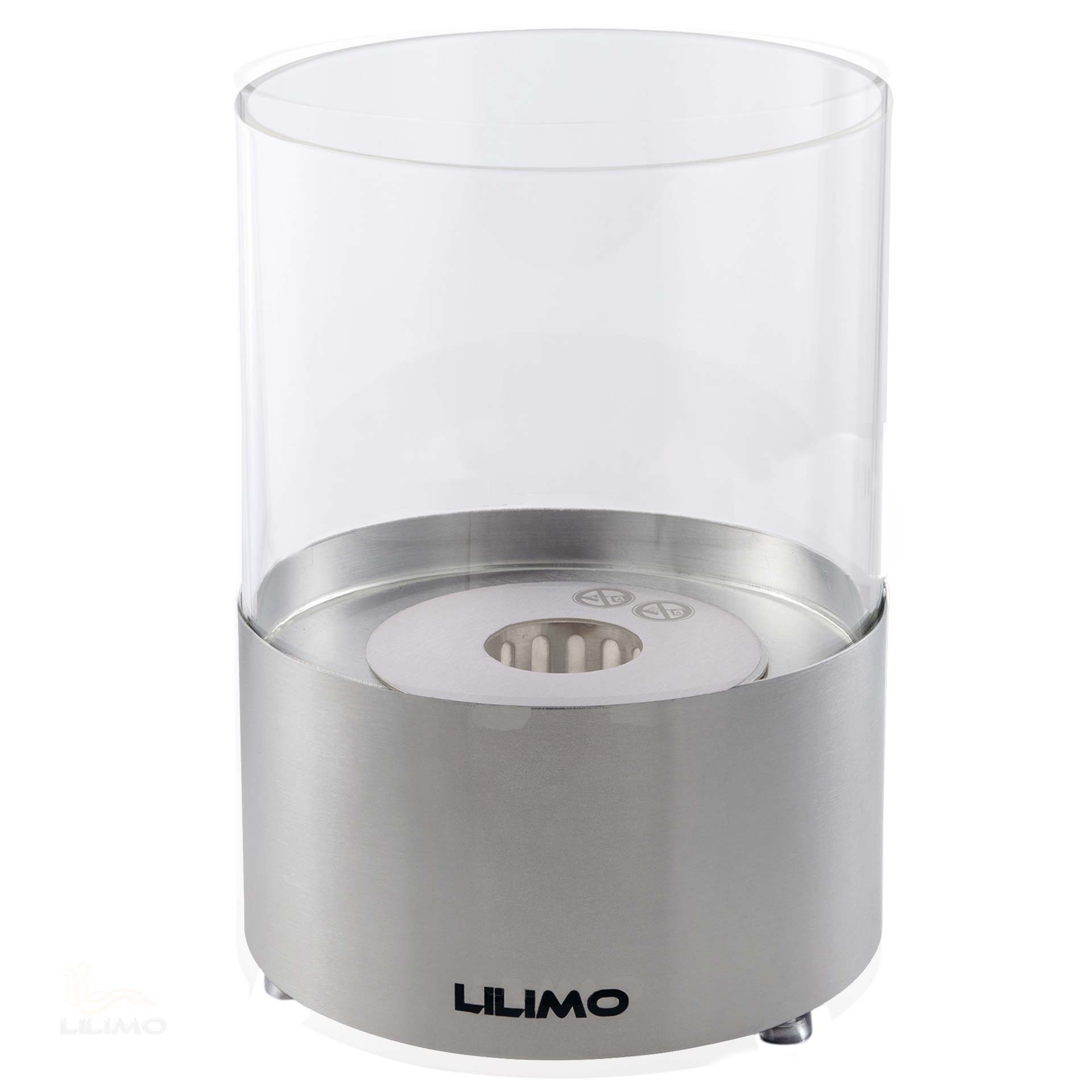 LILIMO Tischkamin MODENA in Edelstahllook 22 x 27 x 22cm LILIMO Tischkamin MODENA in Edelstahllook 22 x 27 x 22cm