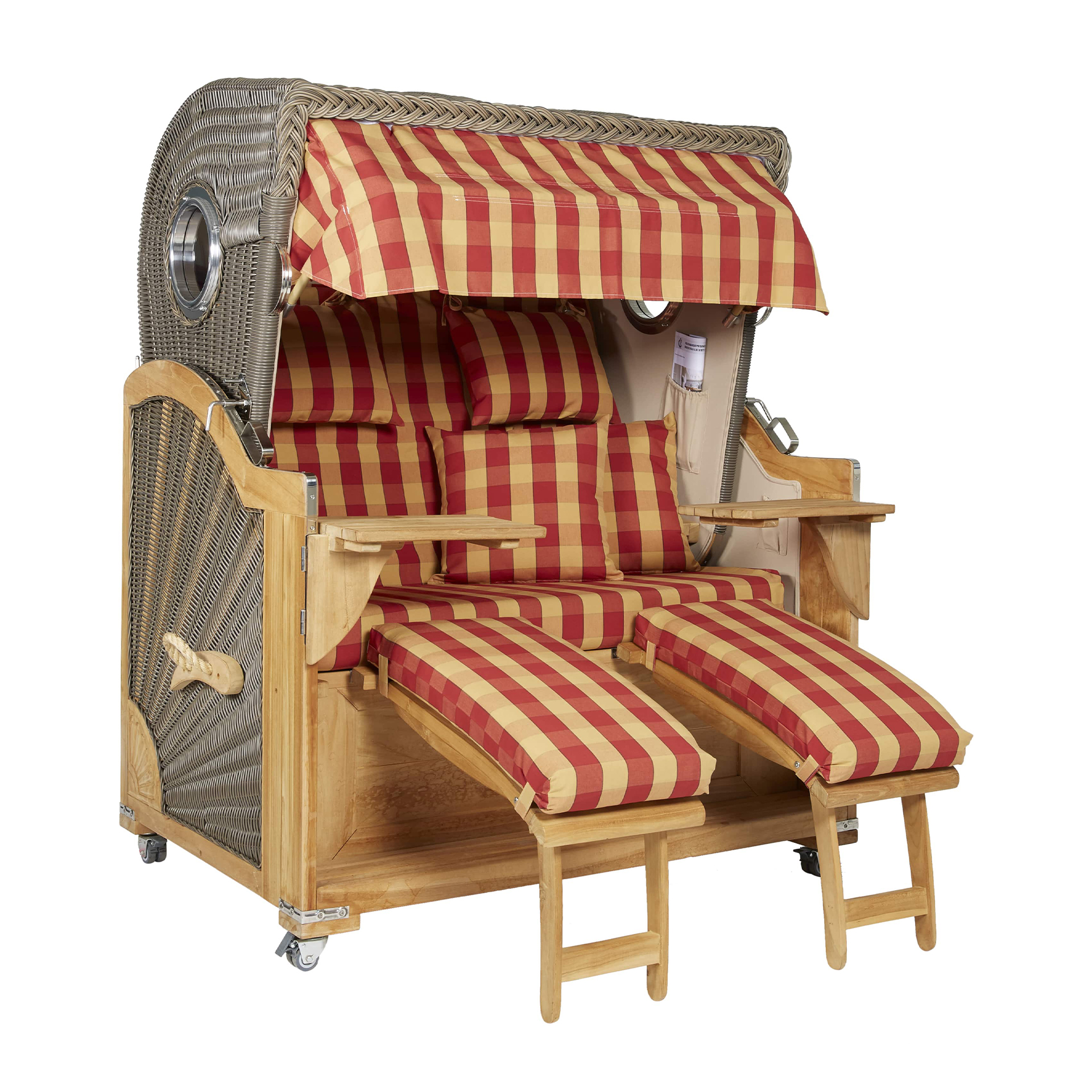 Webavita Strandkorb Audrey Teak Rot Webavita Strandkorb Audrey Teak Rot