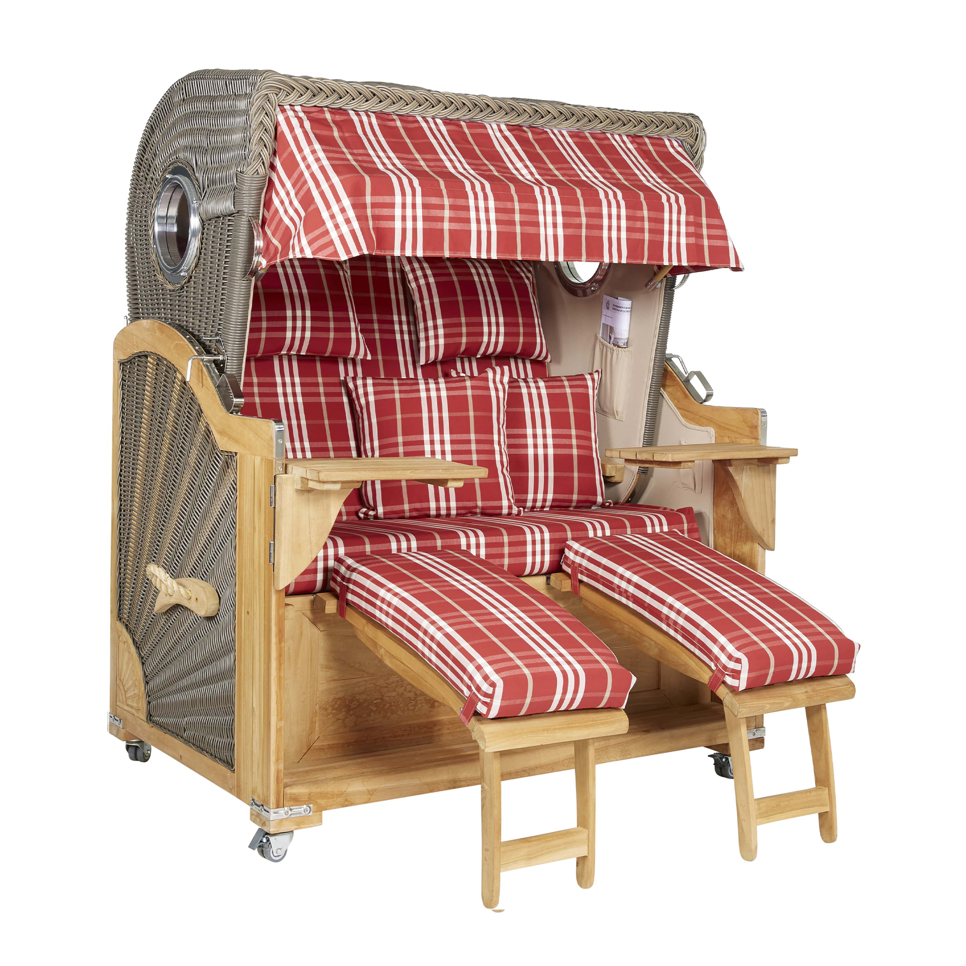 Webavita Strandkorb Audrey Teak Rot Webavita Strandkorb Audrey Teak Rot