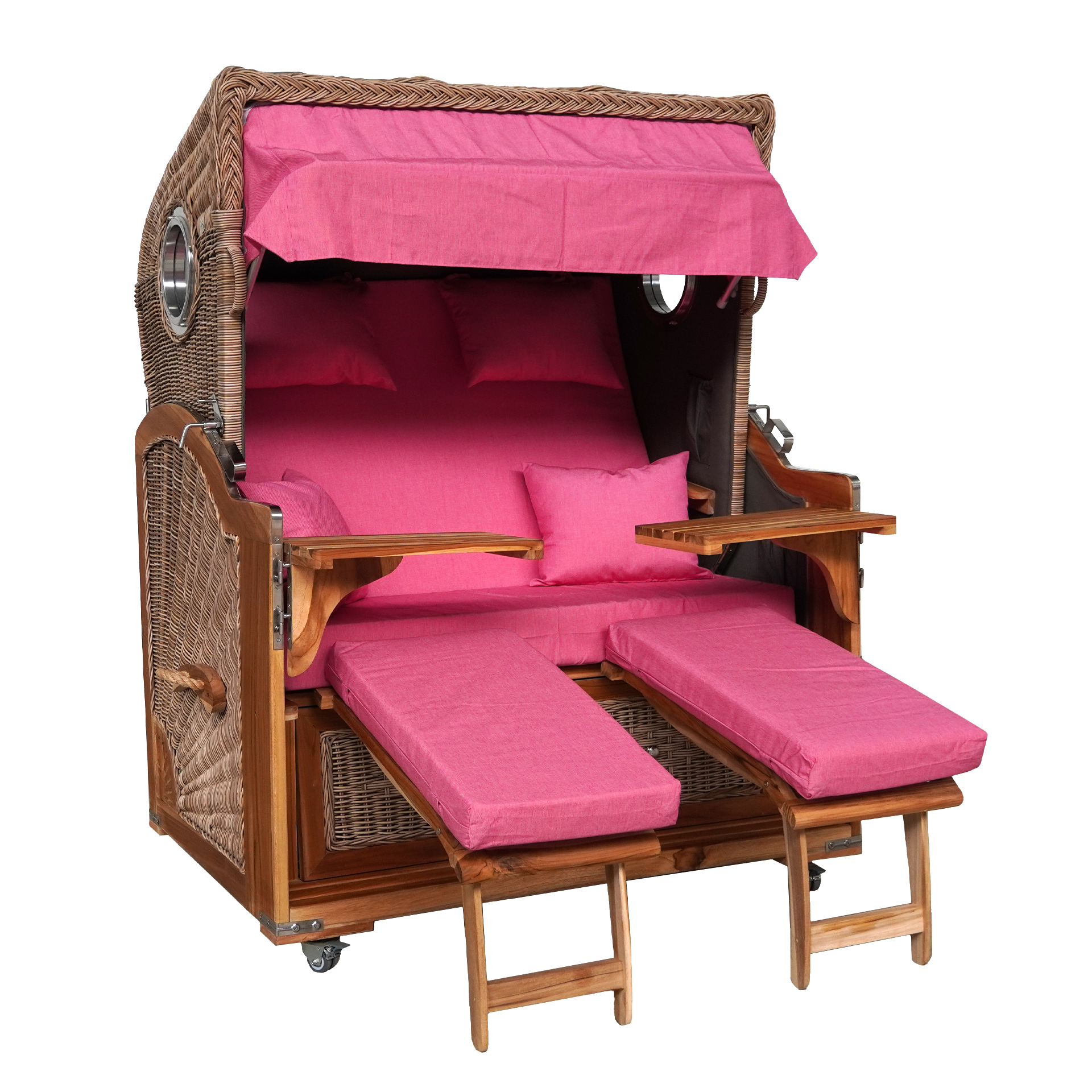 Webavita Strandkorb Bali Teak Rosa Webavita Strandkorb Bali Teak Rosa