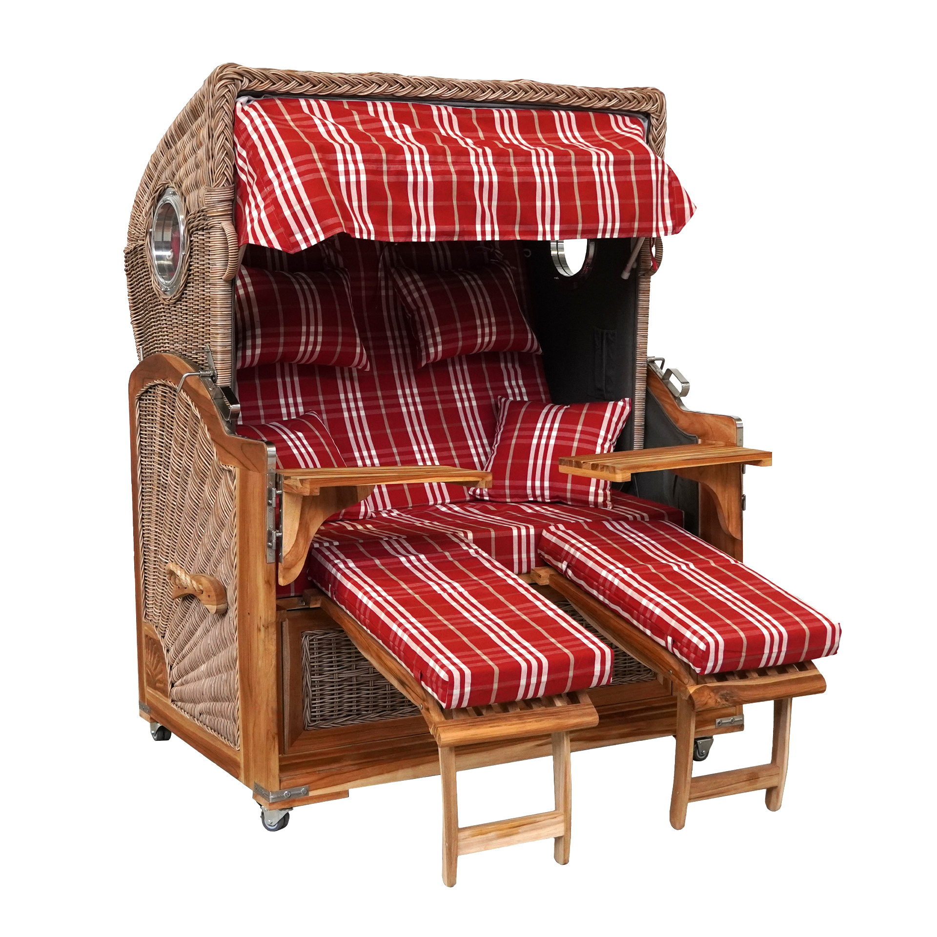 Webavita Strandkorb Bali Teak Rot Webavita Strandkorb Bali Teak Rot