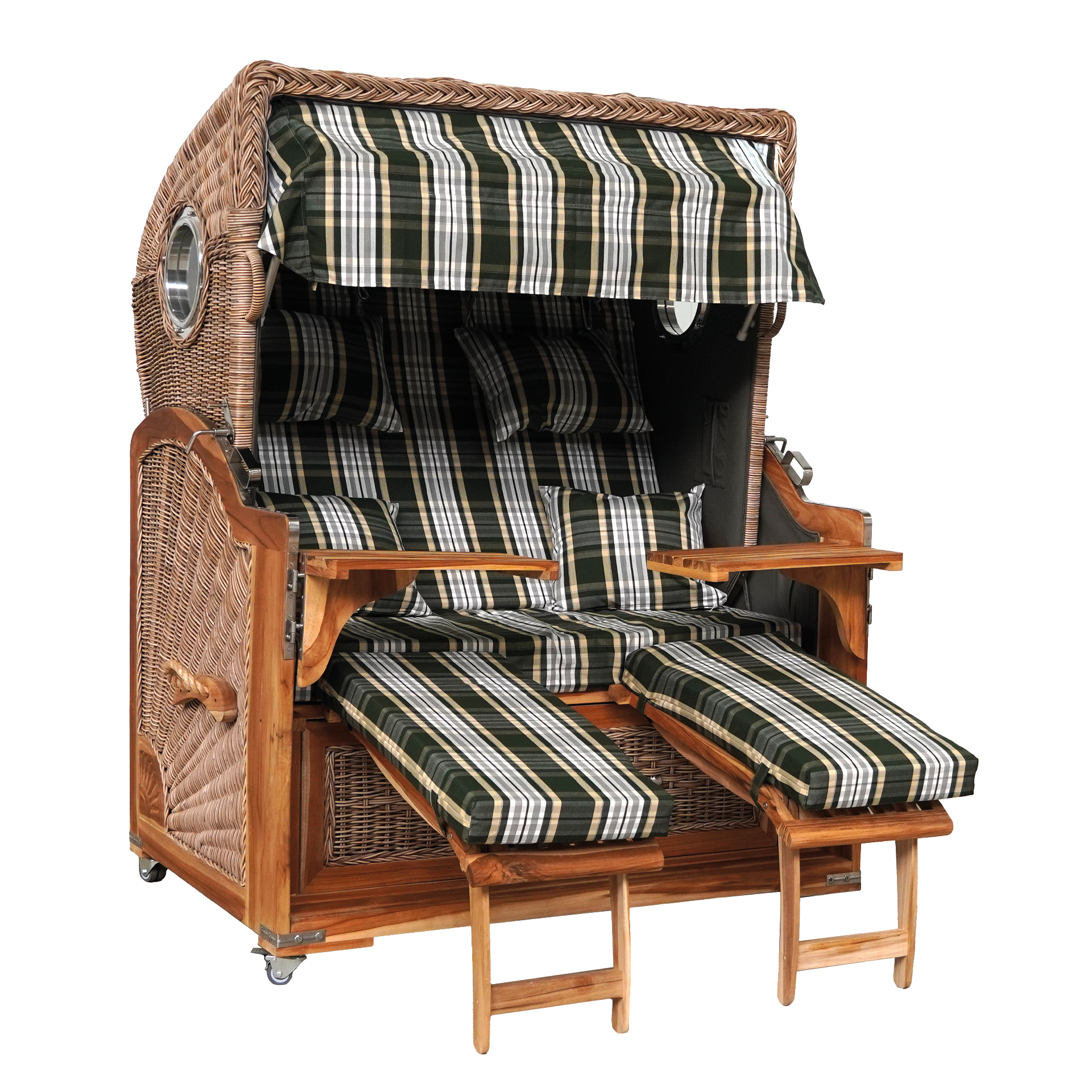 Webavita Strandkorb Bali Teak Grün Webavita Strandkorb Bali Teak Grün